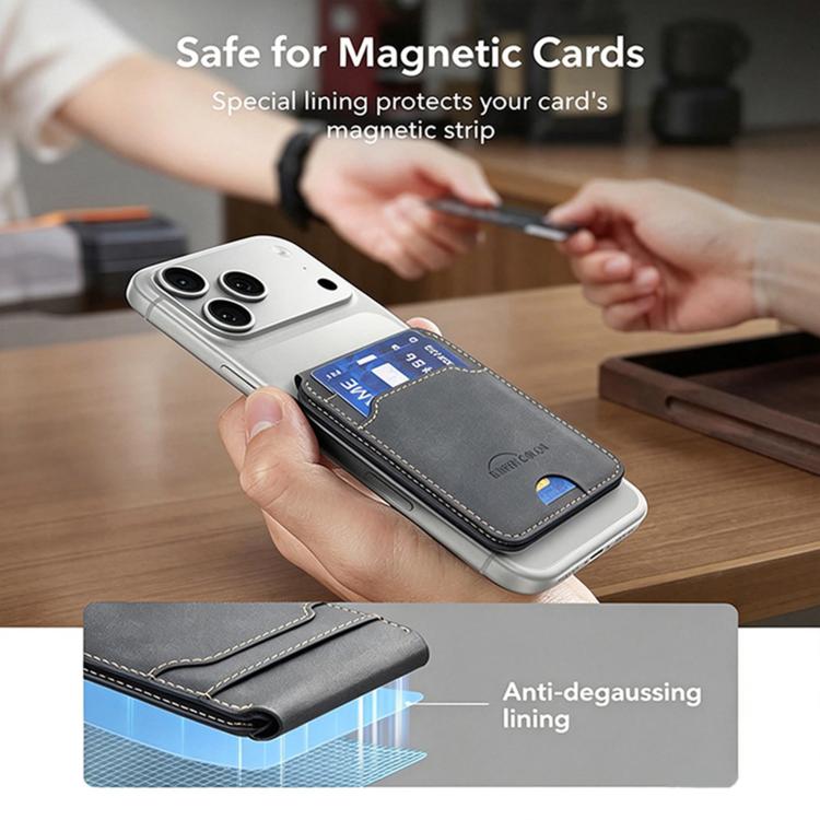 Borsa porta carte in pelle magnetica RFID verticale con cerniera in metallo BFK41