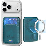 Borsa porta carte in pelle magnetica RFID verticale con cerniera in metallo BFK41