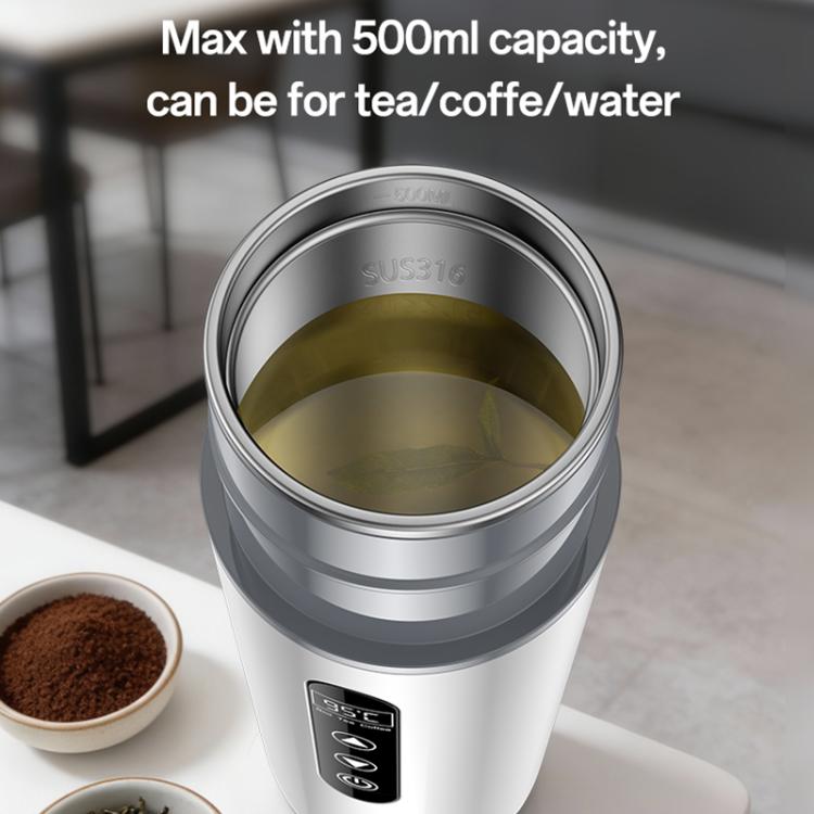 Tazza elettrica riscaldante Yesido VC20 da 500 ml, ideale per auto smart.