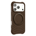 Custodia per telefono in silicone con supporto magnetico girevole a 360 gradi e texture a onde d'acqua., For iPhone 17 Pro Max, For iPhone 17 Pro, For iPhone 17