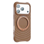 Custodia in silicone con supporto magnetico girevole per iPhone 17 Pro Max