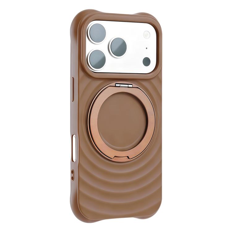 Custodia in silicone con supporto magnetico girevole per iPhone 17 Pro Max