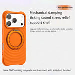 Custodia in silicone con supporto magnetico girevole per iPhone 17 Pro Max