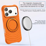 Custodia in silicone con supporto magnetico girevole per iPhone 17 Pro Max