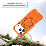 Custodia in silicone con supporto magnetico girevole per iPhone 17 Pro Max