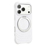 Custodia per telefono in silicone con supporto magnetico girevole a 360 gradi e texture a onde d'acqua., For iPhone 17 Pro Max, For iPhone 17 Pro, For iPhone 17