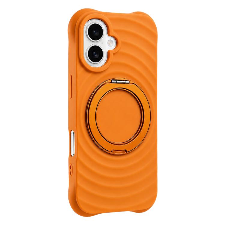 Custodia in silicone con supporto magnetico girevole per iPhone 17 Pro Max