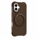 Custodia per telefono in silicone con supporto magnetico girevole a 360 gradi e texture a onde d'acqua., For iPhone 17 Pro Max, For iPhone 17 Pro, For iPhone 17