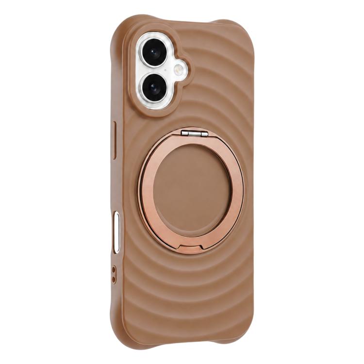 Custodia in silicone con supporto magnetico girevole per iPhone 17 Pro Max