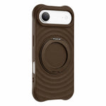 Custodia per telefono in silicone con supporto magnetico girevole a 360 gradi e texture a onde d'acqua., For iPhone Air, For iPhone 16 Pro Max, For iPhone 16 Pro