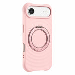 Custodia per telefono in silicone con supporto magnetico girevole a 360 gradi e texture a onde d'acqua., For iPhone Air, For iPhone 16 Pro Max, For iPhone 16 Pro