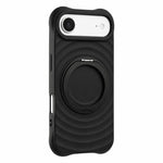 Custodia per telefono in silicone con supporto magnetico girevole a 360 gradi e texture a onde d'acqua., For iPhone Air, For iPhone 16 Pro Max, For iPhone 16 Pro