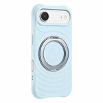 Custodia per telefono in silicone con supporto magnetico girevole a 360 gradi e texture a onde d'acqua., For iPhone Air, For iPhone 16 Pro Max, For iPhone 16 Pro