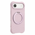 Custodia per telefono in silicone con supporto magnetico girevole a 360 gradi e texture a onde d'acqua., For iPhone Air, For iPhone 16 Pro Max, For iPhone 16 Pro