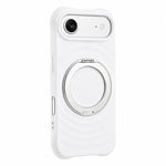 Custodia per telefono in silicone con supporto magnetico girevole a 360 gradi e texture a onde d'acqua., For iPhone Air, For iPhone 16 Pro Max, For iPhone 16 Pro
