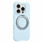 Custodia per telefono in silicone con supporto magnetico girevole a 360 gradi e texture a onde d'acqua., For iPhone Air, For iPhone 16 Pro Max, For iPhone 16 Pro
