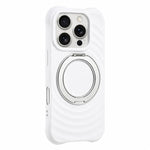 Custodia per telefono in silicone con supporto magnetico girevole a 360 gradi e texture a onde d'acqua., For iPhone Air, For iPhone 16 Pro Max, For iPhone 16 Pro