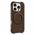 Custodia per telefono in silicone con supporto magnetico girevole a 360 gradi e texture a onde d'acqua., For iPhone Air, For iPhone 16 Pro Max, For iPhone 16 Pro