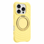 Custodia per telefono in silicone con supporto magnetico girevole a 360 gradi e texture a onde d'acqua., For iPhone Air, For iPhone 16 Pro Max, For iPhone 16 Pro