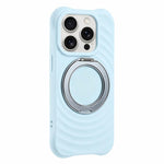 Custodia per telefono in silicone con supporto magnetico girevole a 360 gradi e texture a onde d'acqua., For iPhone 16 Plus, For iPhone 16, For iPhone 15 Pro Max