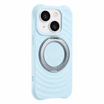 Custodia per telefono in silicone con supporto magnetico girevole a 360 gradi e texture a onde d'acqua., For iPhone 15 Pro, For iPhone 15, For iPhone 14 / 13