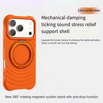 Custodia per telefono in silicone con supporto magnetico girevole a 360 gradi e texture a onde d'acqua., For iPhone 13 Pro