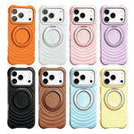 Custodia in silicone con supporto magnetico girevole per iPhone 15 Pro
