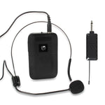 Microfono wireless VHF a doppio canale E8 2 in 1, Headset, Lavalier