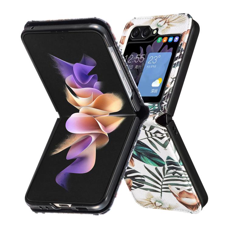 Custodia per telefono in pelle con disegno colorato, For Galaxy Z Flip8 5G