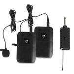 Microfono wireless VHF a doppio canale E8 da 1 a 2, Headset, Lavalier