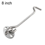 Gancio e occhiello in acciaio inox per porte e finestre