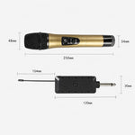 Microfono palmare wireless VHF 2 in 1 E8 con riduzione del rumore