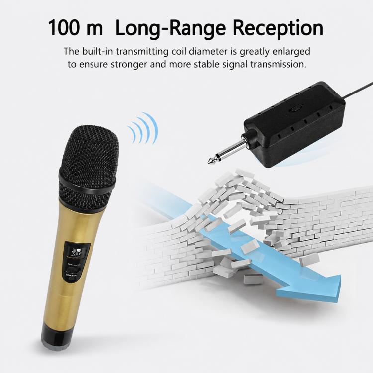 Microfono palmare wireless VHF E8 da 1 a 2 con riduzione del rumore