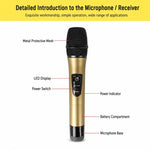 Microfono palmare wireless VHF E8 da 1 a 2 con riduzione del rumore