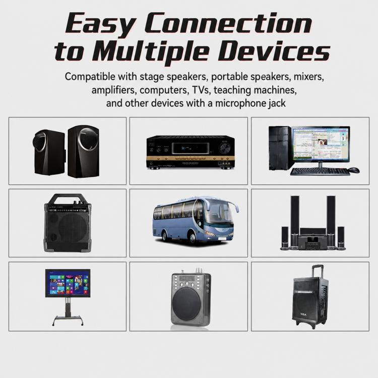 Microfono palmare wireless VHF E8 da 1 a 2 con riduzione del rumore