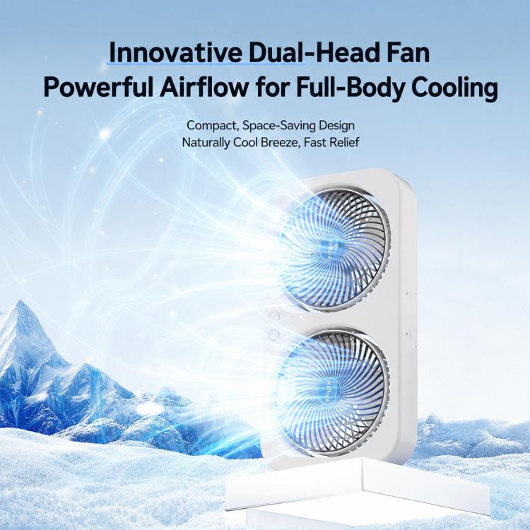 Ventilatore da tavolo a doppia testa F8 per la circolazione dell'aria