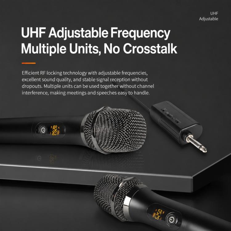 Microfono dinamico wireless UHF E11 da 1 a 2