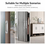 Maniglia a filo incassata in acciaio inox per porte scorrevoli, armadi e cassetti, Small, Medium, Large