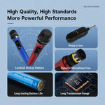 Microfono palmare wireless G108 da 1 a 2 con riduzione del rumore.