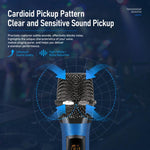 Microfono palmare wireless G108 da 1 a 2 con riduzione del rumore.