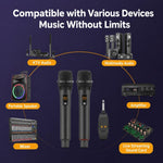 Microfono palmare wireless G109 2 in 1 anti-feedback 2.4G