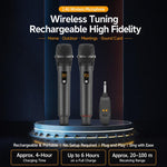 Microfono palmare wireless G109 2.4G anti-feedback da 1 a 2