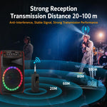 Microfono palmare wireless G109 2.4G anti-feedback da 1 a 2