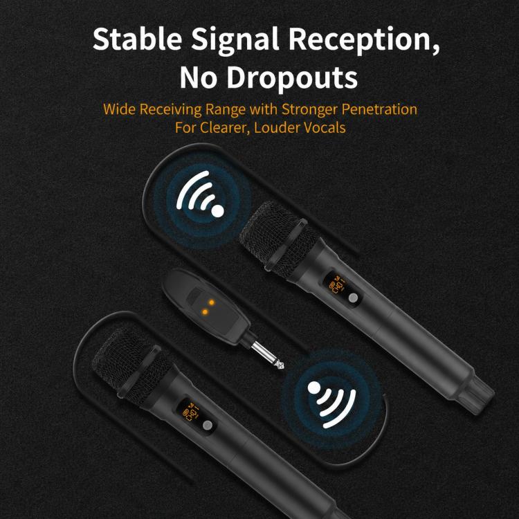 Microfono palmare wireless G109 2.4G anti-feedback da 1 a 2