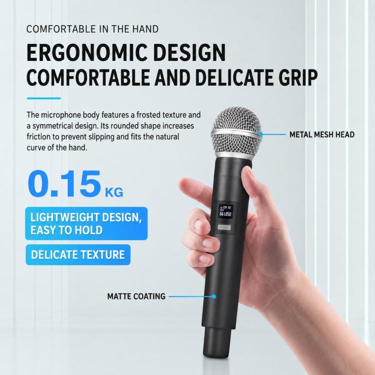 Microfono palmare wireless GE5 da 1 a 2, 2,4 GHz