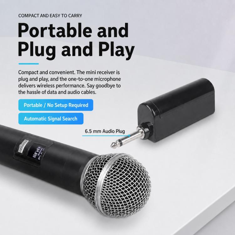 Microfono palmare wireless GE5 da 1 a 2, 2,4 GHz