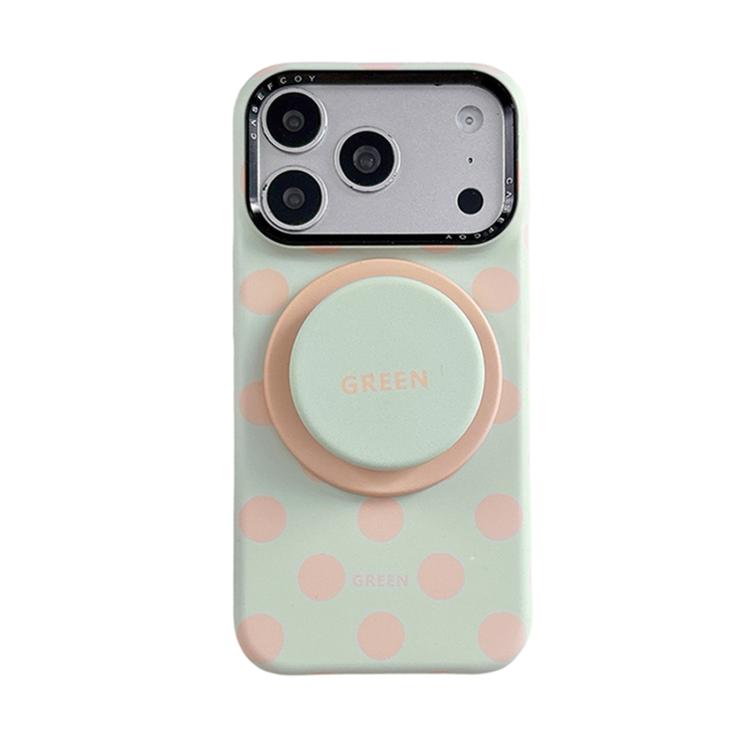 Custodia magnetica per telefono in PC con semplice motivo a pois grandi e supporto integrato., For iPhone 16 Pro, For iPhone 16, For iPhone 15 Pro Max, For iPhone 15 Pro