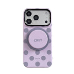 Custodia magnetica per telefono in PC con semplice motivo a pois grandi e supporto integrato., For iPhone 16 Pro, For iPhone 16, For iPhone 15 Pro Max, For iPhone 15 Pro