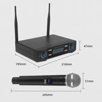 Microfono palmare wireless VHF V7 da 1 a 2