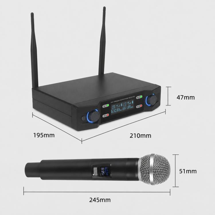 Microfono palmare wireless VHF V7 da 1 a 2